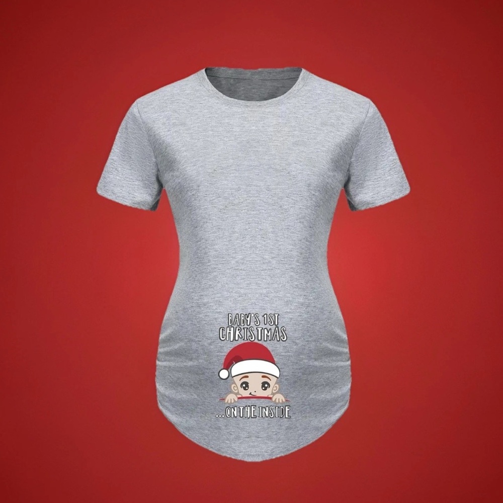 Gray Christmas Kids Shirt